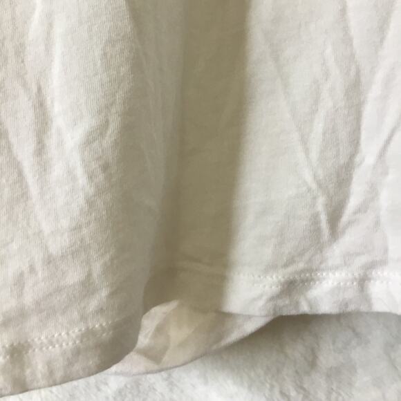 Anthropologie White Draped Short-Sleeve Crop T-Shirt - Picture 14 of 16